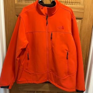 The North Face Men's Orange Apex Bionic Softshell Windwall Performance Jacket